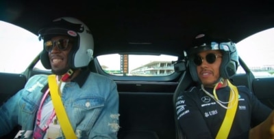 Lewis Hamilton and Usain Bolt - Hot Lap