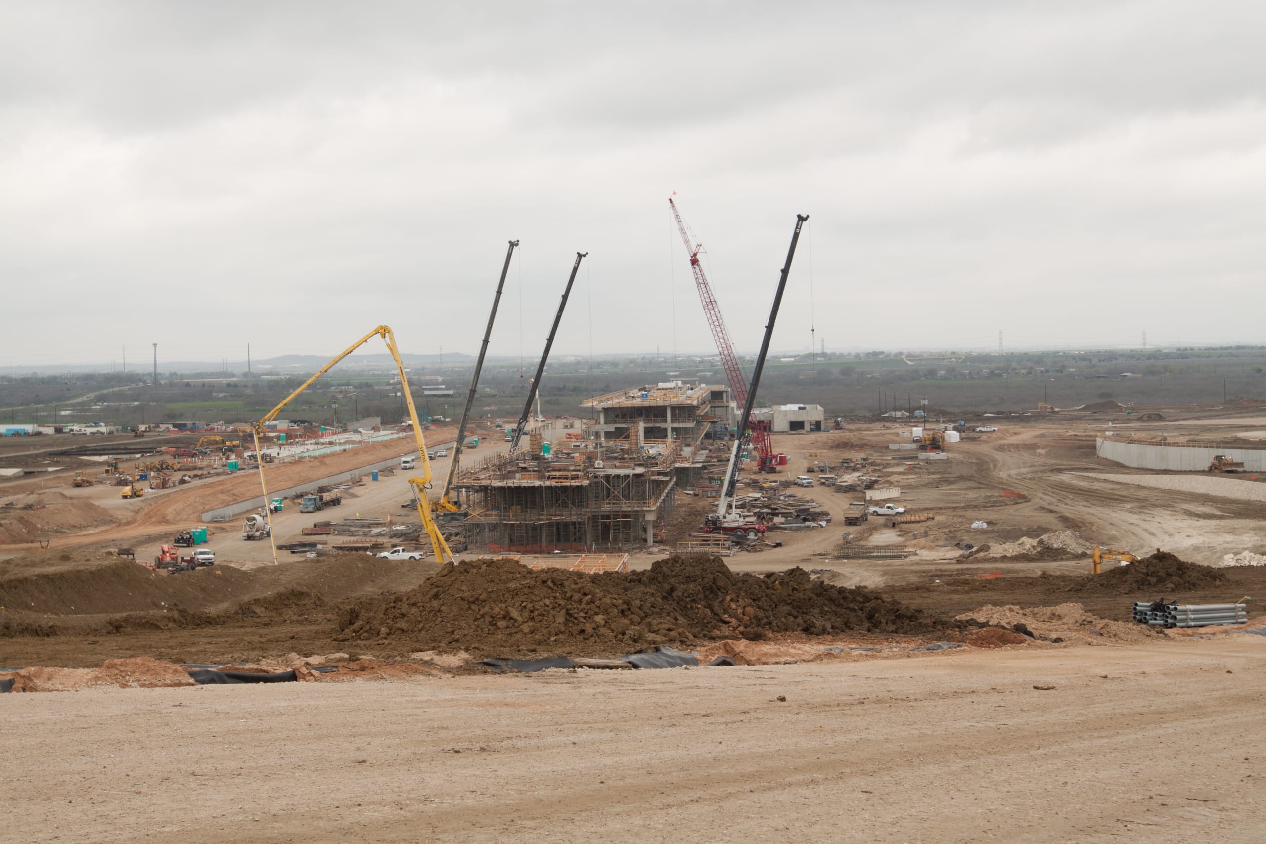 Pit area construction in 2010 COTA