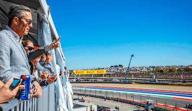 Audience in Private Hospitality at COTA Watching Turn Number 13