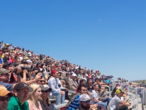 F1 3-Day Bleachers - Fans Looking At Turn Number 19 on COTA Track