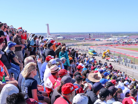 Turn 9 - F1 3-Day Bleachers - Fans Enjoying The F1 Race